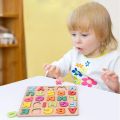Montessori Wooden Puzzle 3D Alphabet Letters Number Matching Game Baby Kids Toys Education Learning Toy for Children 2 to 4 Year. 