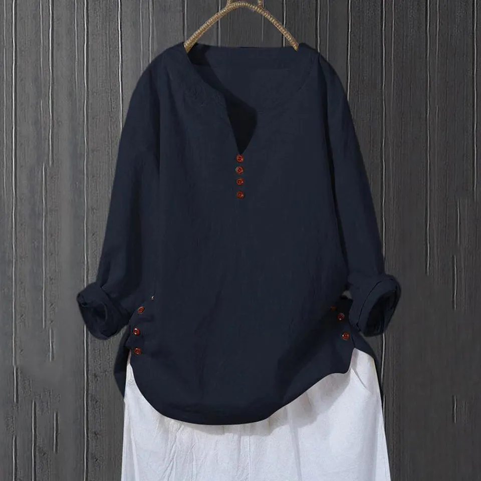 Women's Plus Size Petal Sleeve T-Shirts - V Neck Loose Blouses XL-5XL