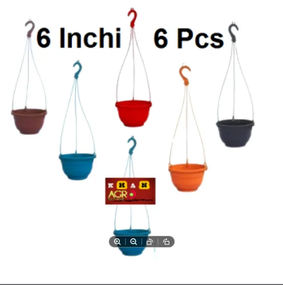 New%206-Inch%20Plastic%20Hanging%20Planter%20Pots%206-Pack%20for%20Lawn%20&%20Garden%20-%20Image%203