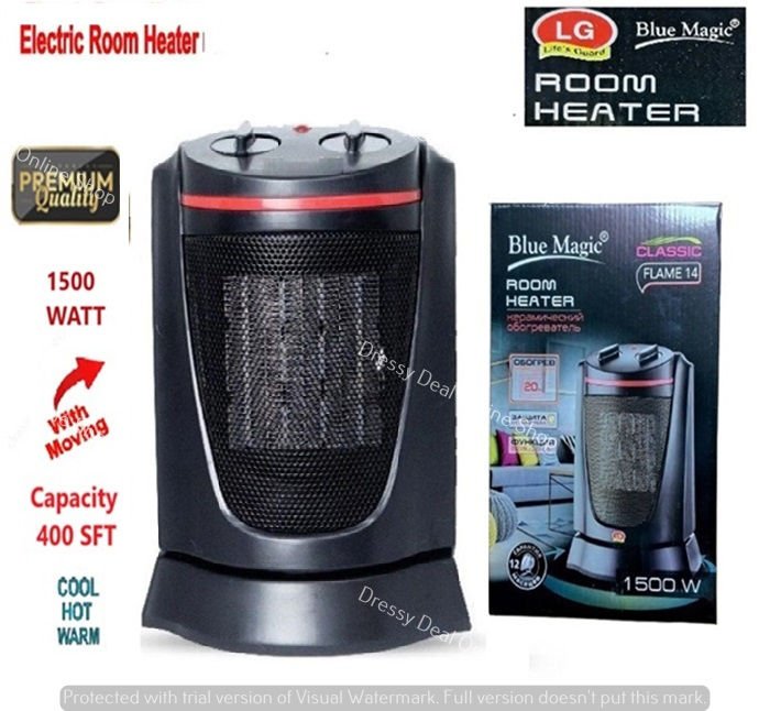 Electric Room Heater LG (Life' Guard) Blue Magic 1500 watt with