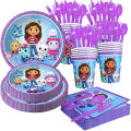 Gabby Dollhouse Candy Boxes Birthday Party Supplies Gabby Cake Decorations Plates Cups Banner Balloons Girls Baby Shower Favor. 
