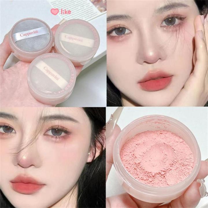 Cappuvini%20Blush%20Powder%20Pink%20Cheek%20Mineral%20Blush%20Loose%20Powder%20Matte%20Face%20Setting%20Tinted%20Blusher%20Rouge%20Cosmetics%20With%20Make-up%20Puff%20-%20Image%203