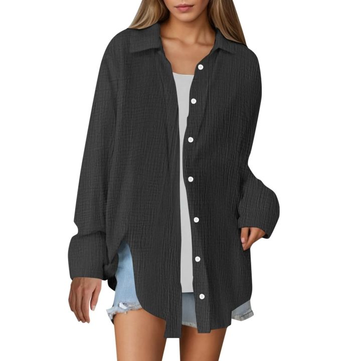 Ladies%E2%80%99%20Everyday%20Cotton%20Crepe%20Shirt%20%E2%80%93%20Soft%20Textured%20Fabric%20with%20Classic%20Button%20Closure%20-%20Image%208