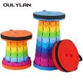 1 pcs Portable Chair Adjustable Retractable Folding Stool Colorful with Storage Bag Easy Carrying Suitable for Fishing, Traveling, Hiking. 