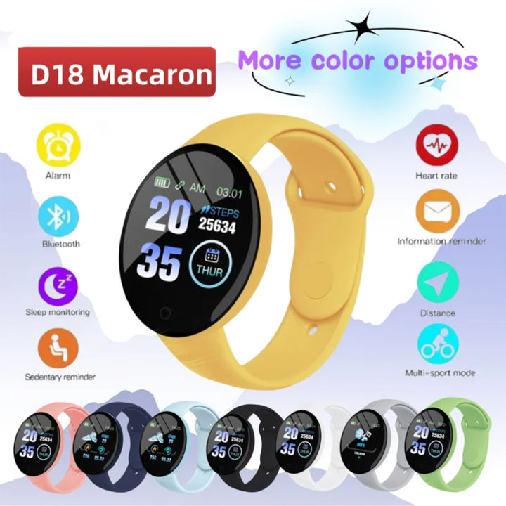 Exercise D18 Real Stepcount Smartwatch Multi Function Step Connected Daughter Boy Smart Watch Suitable For Xiaomi GTS Wholesale