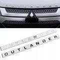 Car 3D ABS Letters Logo Decals Sticker For Mitsubishi OUTLANDER Car Front Head Hood Alphabet Emblem Badge Styling Stickers.
