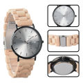 Cross border waterproof quartz wood watch in stock, commercial luminous large dial, wooden watch wholesale, one piece for shipping.