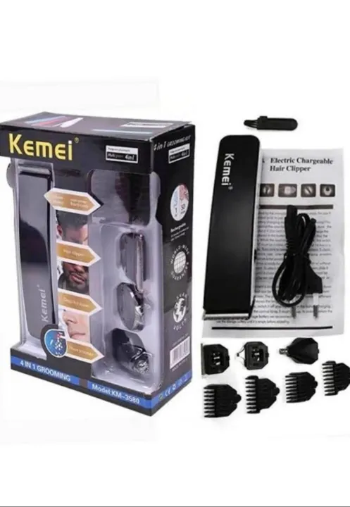 Kemei%20KM-%203580%20Rechargeable%20Professional%20Grooming%20Kit%20-%20Black%20-%20Trimmer%20-%20Image%205