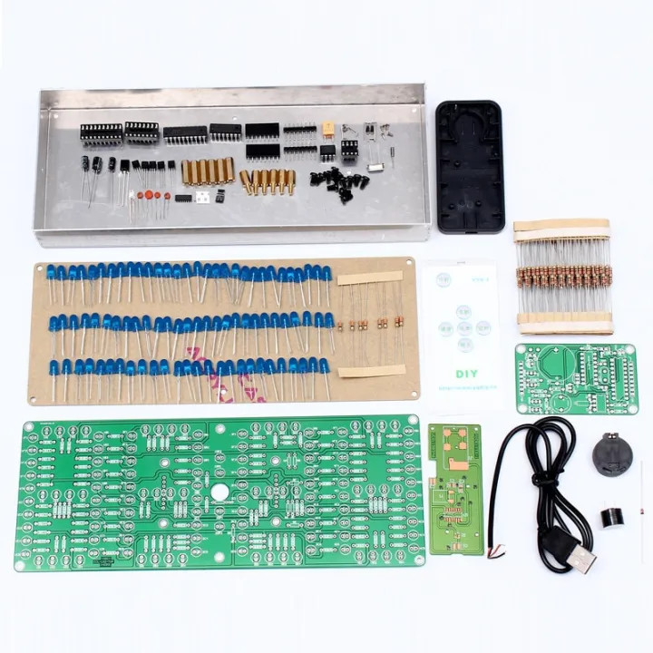 DIY%20Kit%20Clock%20Timer%20Blue%20Screen%20Display%20Kits%20Electronic%20Suite%20With%20Patch%20Remote%20Control%20132pcs%205mm%20LEDs%20Display%20Timer%20ECL-132%20-%20Image%204