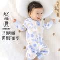 Baby's Four Seasons pure cotton long sleeved jumpsuit, crawling suit for newborns, baby clothes, spring and autumn styles, antibacterial. 