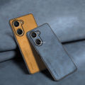 Vantime for vivo Y03 / Y03t / Y18 / Y18s / Y28s 4G 5G Case PU Leather Slim Matte Hard Back Cover.