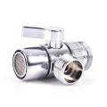 Brass 3-way Diverter Valve Faucet Connector Adapter Three Head Function Switch. 