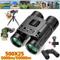 500X25 Portable Hd Zoom 5000M/50000M Binoculars Telescope Powerful Folding Long-Distance Vision Hunting Outdoor Camping Sports. 