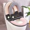 Elegant Microfiber Toilet Seat Cover with Zipper Closure and Cute Flower Design. 