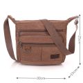 Retro Travel men's Shoulder Bag Flip Solid Color Casual Messenger Canvas Fashion Zipper Multifunctional Male Crossbody Bag.