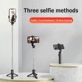 Bluetooth Wireless Selfie Stick Foldable Mini Tripod Extendable Monopod with Light Remote Shutter For IOS Android Cell Phone. 