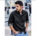 Denim Long Sleeve Casual Shirt For Man - Shirt. 