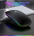 Rechargeable Wireless & Bluetooth RGB Dual Model Waterproof Optical Mouse For PC and Laptop Mouse. 