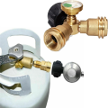 Propane Tank Adapter Converts POL LP Tank Service Valve to QCC1 / Type1 Hose or Regulator. 