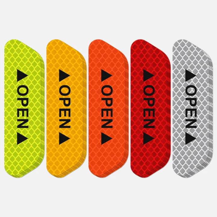 SL%204PCS%20Auto%20Car%20Door%20OPEN%20Sticker%20Reflective%20Tape%20Safety%20Warning%20Decal%20Scratchproof%20Prevent-bump%20Universal%20-%20cycle%20sticker%20-%20Image%205