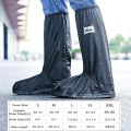 Professional Long Shoe Rain Cover Rain Boot Covers Waterproof Reusable Motorcycle Cycling Bike Knee Boots Shoes Cover. 