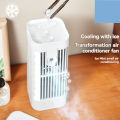 Desktop air conditioning fan cooling fan household spray refrigeration small air conditioning indoor electric fan water-cooled. 