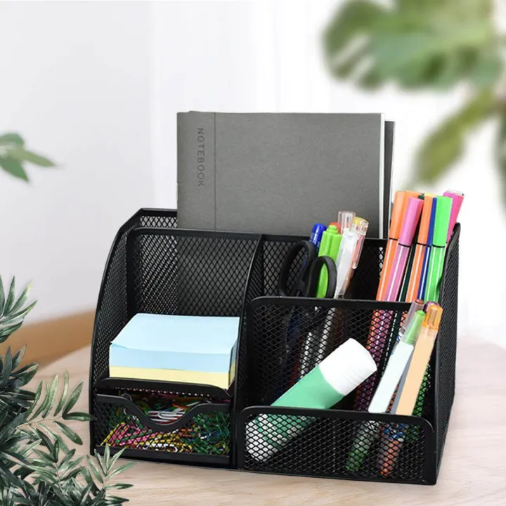 Multifunction%20Pen%20Holder%206%20Slots%20with%20Drawer%20Pen%20Pencil%20Desk%20Organizer%20for%20Home%20School%20Storage%20-%20Image%207