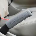 Universal Grey Car Anti Slip Silicone Parking Hand Brake Boot Cover Lever -Gray.