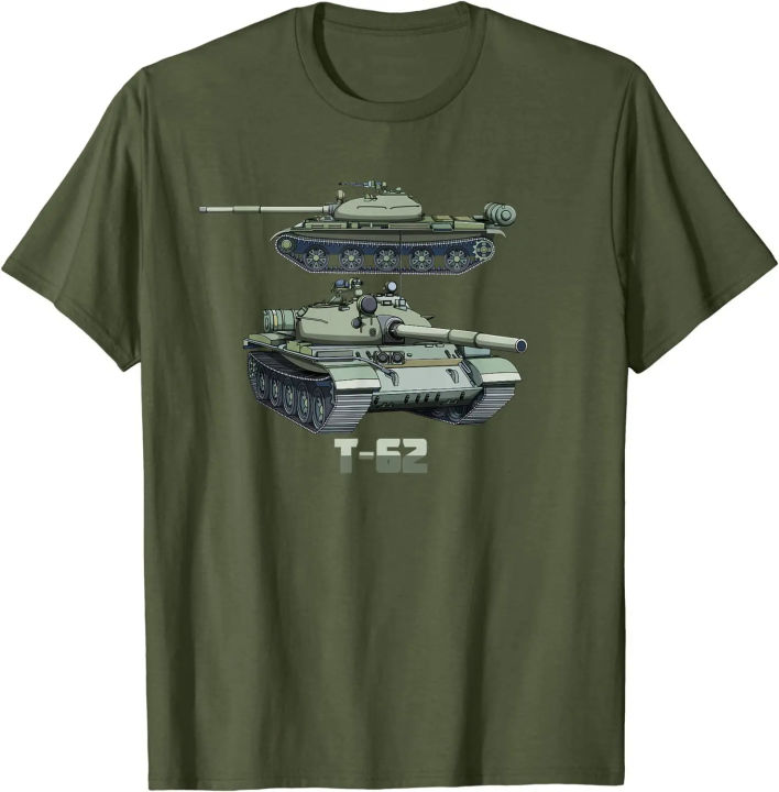 T-62 Russian Main Battle Tank Diagram Men T-Shirt Short Sleeve Casual 100% Cotton O-Neck Summer TShirt