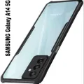 Back Cover for Samsung Galaxy A14 5G (Transparent, Shock Proof, Silicon,Black). 