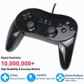 White/Black Classic Wired Game Controller Gaming Pro Remote Game Controller Gamepad For Nintendo Wii.