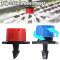 5/20/50/100pcs 8-Hole Green Flow Adjustable Dripper Garden Emitter Barb Connector Greenhouse Potted Drip Irrigation.