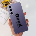 Case For Samsung Galaxy S24 Plus / S24 2024 Cute Flower Cat Phone Bumper on Samsung S 24 S24plus 5G Soft Silicone TPU Back Cover. 