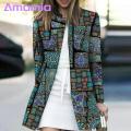 Amamia Autumn Coat Open Stitch Spring Autumn Ethnic Style Pattern Cardigan Coat.