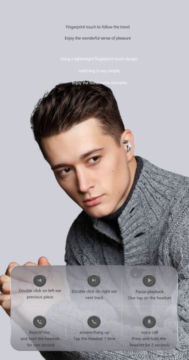M41%20TWS%20Wireless%20Headphones%20Bluetooth%20Earphones%20Touch%20Control%20Noise%20Reduction%20Stereo%20Headsets%20Waterproof%20Earbuds%20With%20Microphone%20-%20Image%203