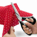Stainless Steel Pinking Shears Precision Cutting Professional Sharpened Dressmaking Ergonomic Handle Heavy-Duty Tailor Shears.