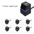 2m Colorful LED Lights Computer Desktop Switch PC Motherboard External Start Power On/Off Button Extension Cable for Home Office Leima. 