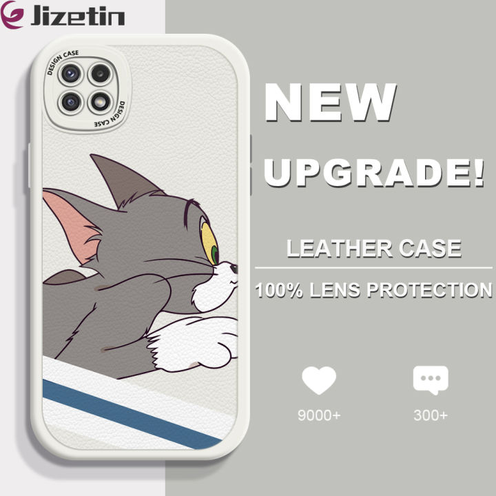 Jizetin%20for%20Samsung%20A22%205G%20Back%20Cover%20Cartoon%20Happy%20Playmate%20Lambskin%20Texture%20PU%20Leather%20Back%20For%20Girls%20Boys%20Soft%20Phone%20Case%20-%20Image%202