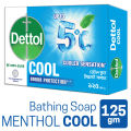 Dettol Soap Cool 125gm Bathing Bar, Soap with Crispy Menthol. 