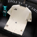 Top Embroidery Man Tee Shirts Katoen T Shirt for Men Heather Print Green Watercolor Korean Clothing Funny Stylish Xl Cool Kpop S.
