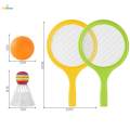 Kids Badminton Tennis Set Badminton Racket with Ball and Badminton Shuttlecock, Double Sports Durable Tennis Racquets Set for Boys, Girls. 
