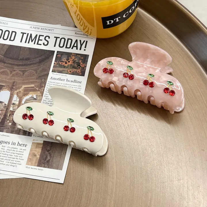 Elegant%20Simple%20Fashion%20Acetate%20Hair%20Accessories%20For%20Women%20Diamond%20Cherry%20Clasp%20Ponytail%20Hair%20Claws%20Hair%20Accessories%20For%20Women%20Mzea%20-%20Image%203