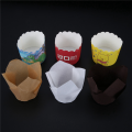 800Pcs Tulip Cupcake Baking Cups, Muffin Baking Liners Holders, Rustic Cupcake Wrapper, Brown, White and Nature Color. 