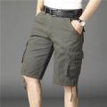 Summer Multi-Pocket Workwear Shorts Men's Loose Straight Casual Sports Capris Cotton Large Size Fifth Pants Tide. 