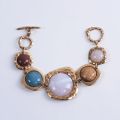 2023 New za Indian Vintage Bracelets Jewelry Women Bohemian Ethnic Statement Charm Retro Resin Stone Bracelet Female.