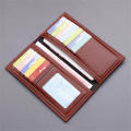 Fashion Long Wallet Multi-layer Card Case Driving License Cover Soft PU Leather Lychee Grain Credit Card ID Holder Ultra-thin Wallet for Men. 