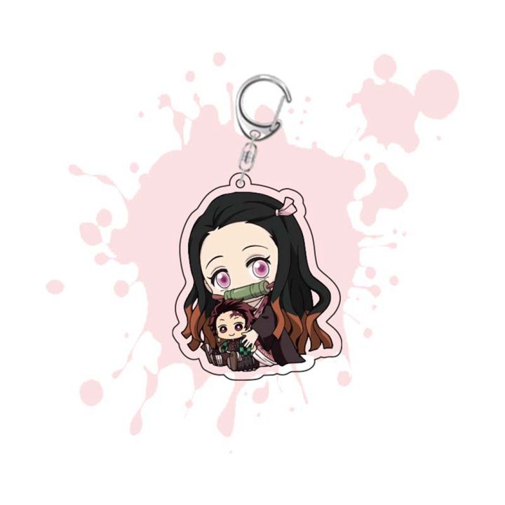 Cute%20Kamado%20Tanjirou%20Women%20Kimetsu%20no%20Yaiba%20Demon%20Slayer%20Keychain%20Anime%20Pendant%20Acrylic%20Key%20Chain%20Cartoon%20-%20Image%203