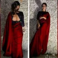 Deep Maroon Japani Soft Silk Saree for Women - Elegant Ethnic Charm - Ideal for All Seasons and Occasions. 