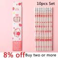 Pretty 10Pcs Graphite Pencil Set Korean Kawaii Stationery Pencils for Children School Writing Drawing Art Supplies. 