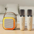 K12 Bluetooth 5.3 Karaoke Machine With Wireless Microphone Portable Speaker KTV Karaoke Microphone Home Family Singing Device. 